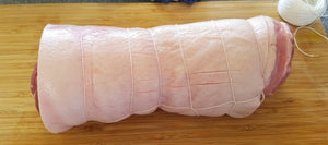 1.5kg Rolled-up Canadian / Spanish Pork Belly Skin On (defrosted to roll)